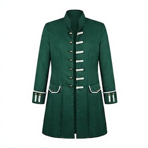 Manteau d'Hussard Vert Uni Vintage Brodé à la Main Personnalisable avec Logo pour Hommes - Product Image 1
