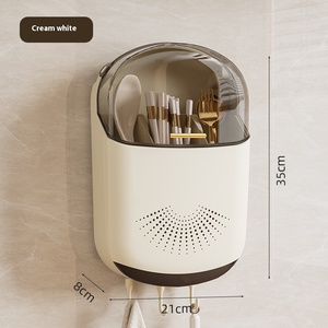 Hộp đựng đũa treo tường không đục lỗ Giá đựng đồ nhà bếp gia dụng giá đựng đồ thùng đựng thìa Giỏ đựng đũa nhà bếp - Product Image 6