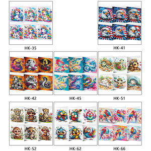 Vente en gros <span class=keywords><strong>de</strong></span> 6 packs <span class=keywords><strong>de</strong></span> kits <span class=keywords><strong>de</strong></span> cartes <span class=keywords><strong>de</strong></span> vœux avec <span class=keywords><strong>peinture</strong></span> au diamant sur le thème des animaux cartes-cadeaux DIY Diamond Art pour adultes - Product Image 2