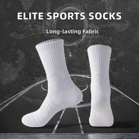 Chaussettes de basketball professionnelles pour hommes et femmes, épaisses, en tissu éponge, amorties, performantes, antidérapantes, respirantes, en coton tricoté, avec bordure