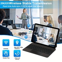 Mini MICRÓFONO INALÁMBRICO Lavalier con pantalla Digital de reducción de ruido de peso ligero para transmisión en vivo móvil inalámbrico móvil