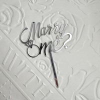 Instagram-Stil Paar Vorschlag Acryl Kuchen Dekoration Hochzeit Acryl Kuchen Plakat Valentinstag Kuchen Topper
