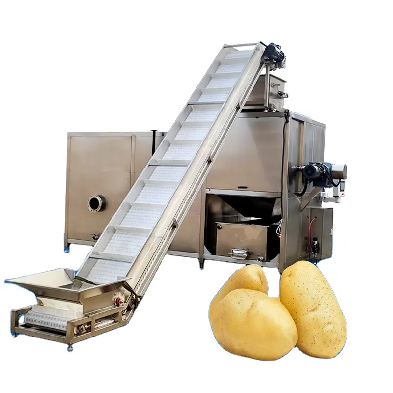 Machine à éplucher automatique à la vapeur de pommes de terre industrielle automatique éplucheur à vapeur de pommes de terre de tomates douces prix bon marché à vendre