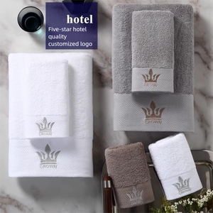 Hôtel et <span class=keywords><strong>Spa</strong></span> Blanc Pur Coton Serviette de Bain Absorbant Agrandi pour Salons de Beauté Bed & Breakfast Logo Personnalisable Bienvenue - Product Image 1