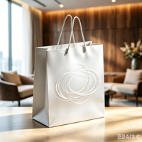 Sacs en papier personnalisés avec logo, élégants et réutilisables, sacs cadeaux et sacs pour vêtements de luxe pour boutique de Noël argentés
