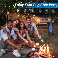 Bug Zapper électrique 1/2 Acre Outdoor Insect Control avec double méthode de leurre 18W UV Light & Mosquito, 4000V Kill Grid