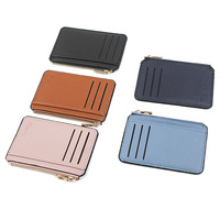 Dompet Kartu Resleting Kreatif Fashion Baru yang Dapat Disesuaikan, Kapasitas Besar, Ultra Tipis, Sederhana, Multi-kartu, Dompet Zero untuk Pria