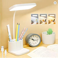 Lampe de bureau LED rechargeable, lampe de table à piles pour bureau d'étude, bureau à domicile, lampe de lecture portable