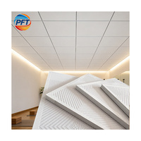 Plafond en PVC carré moderne, ignifuge, résistant à l'humidité, insonorisant, installation rapide pour appartement, centre commercial, hôtel, hôpital