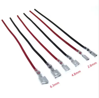 Faston Quick Plug 2.8/4.8/6.3mm 110/187/250 Terminal Spade Jantan Betina Saklar Tombol LED Kabel Daya Harness Kabel