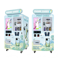 Máquina expendedora de carcasas de teléfono personalizadas DIY con diseño propio, modo de pedido dual para escuelas y tiendas de postres