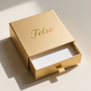 Custom Logo Luxury Rigid Cardboard Slider Drawer Packaging <b>Gift</b> <b>Box</b> Embossing Matte for Necklace <b>Earring</b> Bracelet Ring Jewelry - Product Image 4