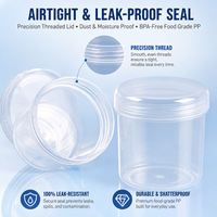 Boîte de rangement ronde en plastique recyclable à haute transparence avec couvercle pour l'organisation des montres et des petites pièces
