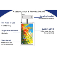 Écran LCD transparent couleur 65 pouces pour lecteur multimédia, affichage numérique capacitif pour vitrine de magasin, ascenseur, avec animation SDK