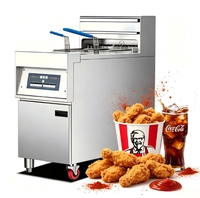 Friteuse électrique professionnelle double cylindre en acier inoxydable, capacité 28L*2, pour la restauration et la friture de frites