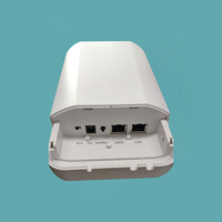 Antena Profesional Point to Multipoint 2.4GHz 300M 12dBi High Gain dengan 2 Port RJ45 IP65 Wireless Bridge untuk Jaringan CCTV Luar Ruangan