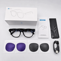 Lunettes de traduction intelligentes M89 AI, enregistrement vidéo 8MP, double caméra, UV400, assistant vocal, traduction en temps réel, son haute fidélité