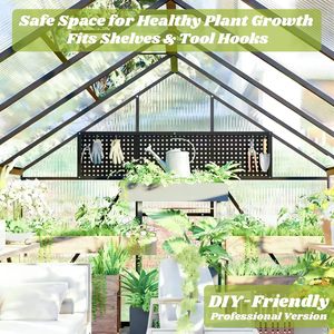 Serra da Giardino 8x14 FT, Serra <span class=keywords><strong>in</strong></span> Policarbonato con Struttura <span class=keywords><strong>in</strong></span> Alluminio, Grande Serra da Giardino con Ingresso - Product Image 6