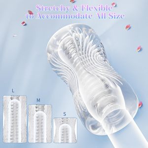 Masturbatori Maschili in TPE, Giocattoli Sessuali per Uomini, Stimolatore Bilaterale per Allenamento del Pene, Giocattolo per Adulti - Product Image 1