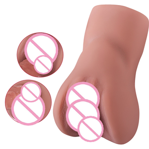 Mainan seks Vagina saku elastis mudah dibersihkan pria masturbasi Anal Vagina warna cokelat kualitas tinggi 760 g - Product Image 4