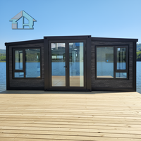 Installation rapide, maison-conteneur moderne extensible de 20 pieds, 3 chambres, cuisine, toilettes, acier galvanisé épaissi respirant, 5 ans