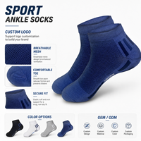 Calcetines Deportivos de Baloncesto Transpirables de Algodón Personalizados, Fabricante OEM, Venta al Por Mayor, Calcetines de Tobillo para Hombre para Uso Diario