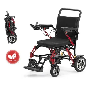 Wheelchair Electric Wheelchair For Disabled People Magnesium Alloy Electric Wheelchair For Adults Portable All Terrain Lightweight Wheelcha