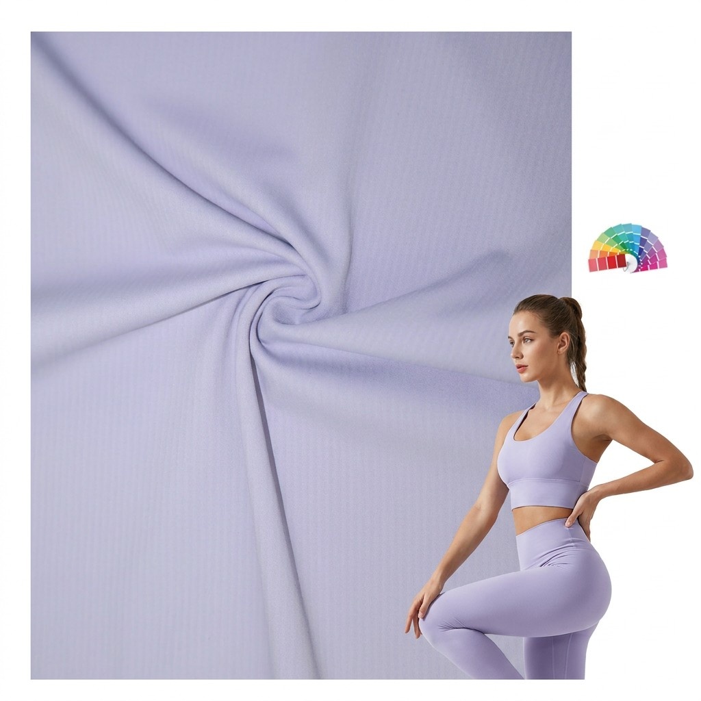 High Quality Stripe Nylon Spandex Interlock 71 Nylon 29 Spandex Tear Resistant Fabric Sportwear Fabric Roll