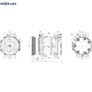 Compresseur de climatisation de camions <span class=keywords><strong>DAF</strong></span> adapté pour <span class=keywords><strong>CF</strong></span>/XF <span class=keywords><strong>Euro</strong></span> <span class=keywords><strong>6</strong></span> 1856682 1935617 2013750 2043453 590249 - Product Image 5