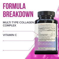 Supplément de capsule de collagène avec de la vitamine C, capsules de collagène