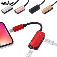 Jack Ganda Headphone Aux Audio Adapter Charger Splitter 2 In 1 untuk Iphone 7/7Plus/8/8Plus/Xs Max/11 Pro Shenzhen Telefono TPE