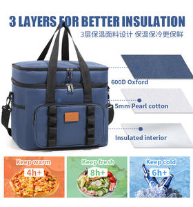 Bolsa Térmica Personalizada con Logotipo, 600D, 23L, Doble Capa Aislada, para Picnic, <span class=keywords><strong>Casual</strong></span>, a Prueba de Fugas, para Camping, Playa, Alimentos, Vino - Product Image 3