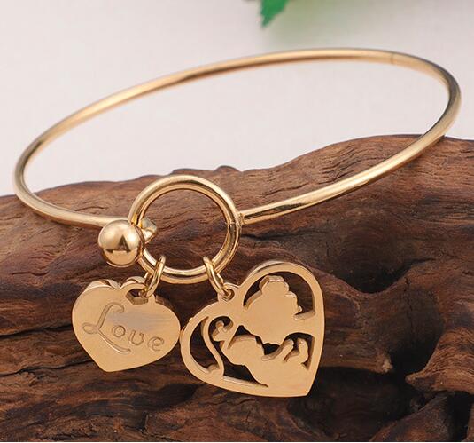 Bracciale Donna A Cuore In Acciaio Inossidabile – Colore Oro, Oro Rosa, Argento – Regalo Per Fidanzata, Moglie, Festa Della Mamma - 3