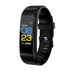 Id115 בתוספת קצב לב לחץ דם להקת Tracker Smartband חכם כושר שעון כחול שן צמיד צמיד