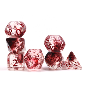 Parlak reçine pul yuvarlak kenar çok taraflı Dnd zar kurulu enjekte - Product Image 3