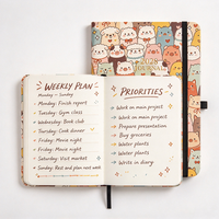 Carnet de planification A5 personnalisé 2028 avec motif animalier mignon, journal avec couverture et pages intérieures personnalisables