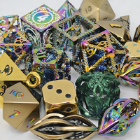 Jeu de dés multifacettes en métal massif de haute qualité pour le divertissement, dés en alliage de zinc, meilleur prix directement du fabricant