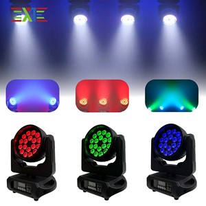 Projecteur LED professionnel XJ 18x10W RGBW 4-en-1 à tête mobile, contrôle DMX512, Pan/Tilt 540/270, éclairage de scène silencieux - Product Image 1