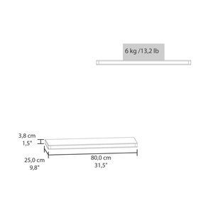 Taupe <b>Floating</b> Shelf Wall Mount Wood Display Shelves For Home Decor - Product Image 5