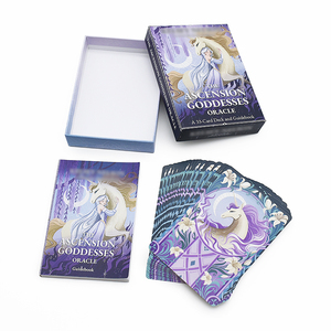 Baraja de cartas del Oráculo de la Diosa, impresa a medida, en papel artístico con laminado mate, 33 cartas, con caja magnética y guía, para regalo espiritual. - Product Image 3