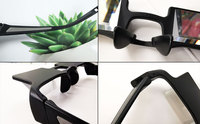 Lunettes prismatiques légères, lunettes de lecture horizontales, lunettes de lecture paresseuses 90 °   Protection du cou Vision pour lire et regarder la télévision allongé
