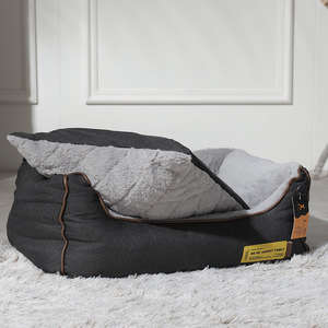Dog Bed Oval Soft Winter Warm Pet Bed For <b>Small</b> Medium Dogs Removable Washable Polyester Fiber Fill - Product Image 3