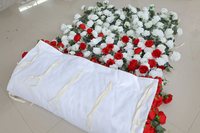 Kustom 5D kain dasar kain bunga dinding dekorasi latar belakang pernikahan warna putih hijau merah Ombre keramik bunga dekorasi dinding