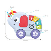 New Electric Baby Musical Instruments Piano Elephant Toys Musical Baby Piano Toy 2023