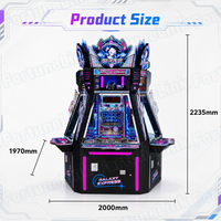 Machine à poussoir de pièces à prix d'usine pour centres de divertissement familial, construite comme une machine d'arcade avec solution de jeu pour 5 joueurs connectables