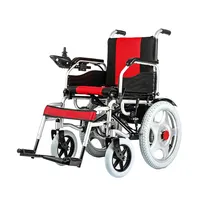 Günstiger zusammen klappbarer tragbarer Elektro rollstuhl für Behinderte mit hoch klappbarer Armlehne für behinderte Erwachsene