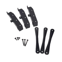 Système de stores, kit de quincaillerie pour volets à lamelles, supports en acier noir avec revêtement en poudre