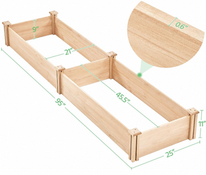 <span class=keywords><strong>Prix</strong></span> <span class=keywords><strong>de</strong></span> gros - Bac <span class=keywords><strong>de</strong></span> jardin surélevé en bois rustique, écologique, durable, à grain naturel, pour pelouse et fleurs - Product Image 2