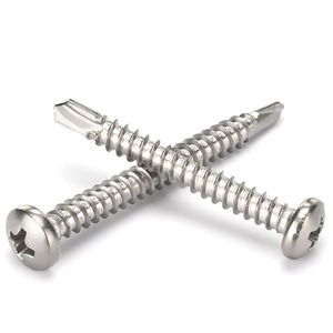 Tornillo Autorroscante Phillips de Cabeza Redonda de Acero Inoxidable 410, M4, Grado A, Nivel 4.8, para la Industria de la Construcción - Product Image 1