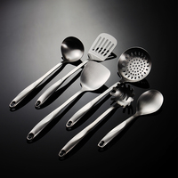 Top Choice 18/10 Satin Polish Ustensile de cuisine Louche à soupe en acier inoxydable et tourneur 2001001